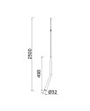 MODULAR LIGHT * COLGANTE BOOMERANG NEGRO