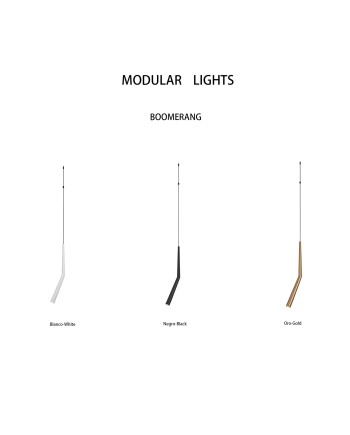 MODULAR LIGHT * COLGANTE BOOMERANG NEGRO
