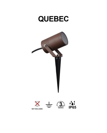 QUEBEC * PIQUETA EXTERIOR IP65 GU10 GRIS OSCURO