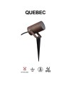 QUEBEC * PIQUETA EXTERIOR IP65 GU10 GRIS OSCURO
