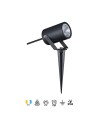 QUEBEC LED * PIQUETA EXTERIOR 10W 3000K IP65 NEGRO