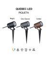 QUEBEC LED * PIQUETA EXTERIOR 10W 3000K IP65 CORTEN