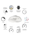 HIMALAYA * VENTILADOR BLANCO 35W PLAFÓN LED 70W CON MANDO Y APP