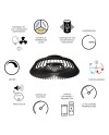 HIMALAYA * VENTILADOR NEGRO 35W PLAFÓN LED 70W CON MANDO Y APP