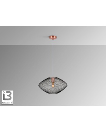I3-MELANY- LAMPARA 1L NEGRO-COBRE