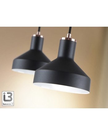 I3-IRIAS- LAMPARA 1L NEGRO-COBRE