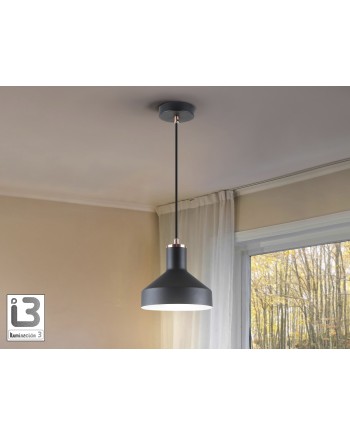 I3-IRIAS- LAMPARA 1L NEGRO-COBRE