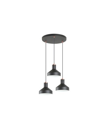 I3-IRIAS- LAMPARA 3L NEGRO-COBRE D45