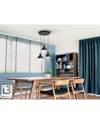 I3-IRIAS- LAMPARA 3L NEGRO-COBRE D45
