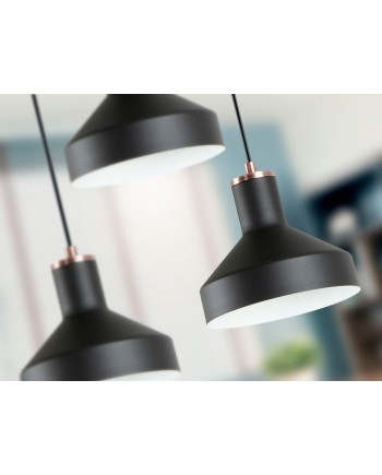 I3-IRIAS- LAMPARA 3L NEGRO-COBRE D45