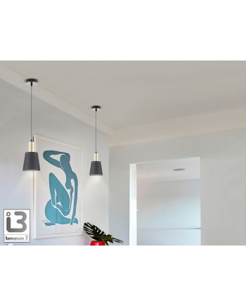 I3-GISELA-LAMPARA 1L NEGRO-LATON