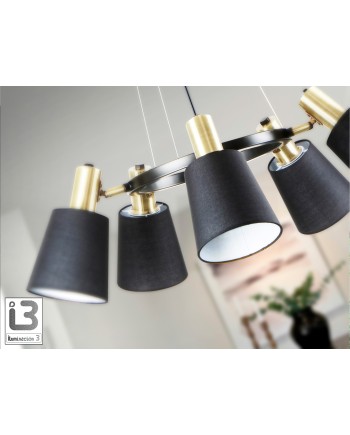 I3-GISELA- LAMPARA 5L NEGRO-LATON