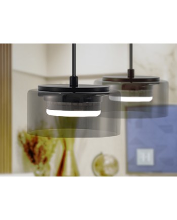 I3-OLAIA- LAMPARA 1L NEGRO-SMOKY