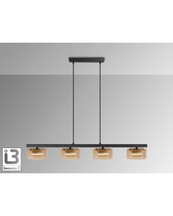 I3-OLAIA- LAMPARA 4L NEGRO-AMBAR