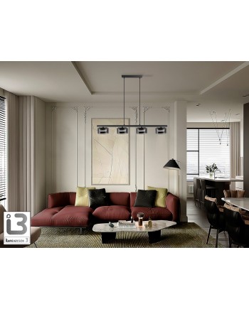 I3-OLAIA- LAMPARA 4L NEGRO-SMOKY