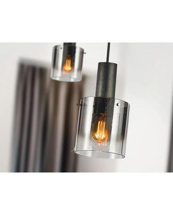 I3-VENIZE- LAMPARA 1L NEGRO-SMOKE