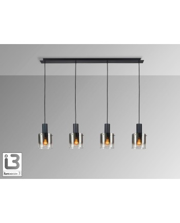 I3-VENIZE- LAMPARA 4L NEGRO-SMOKE