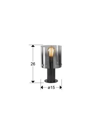I3-VENIZE- SOBREMESA 1L NEGRO-SMOKE