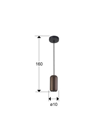 I3-NIMES- LAMPARA 1L NEGRO-MARRON