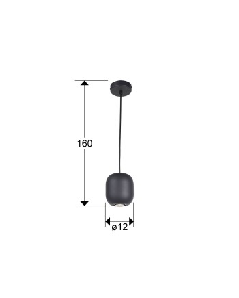 I3-NIMES- LAMPARA 1L NEGRO