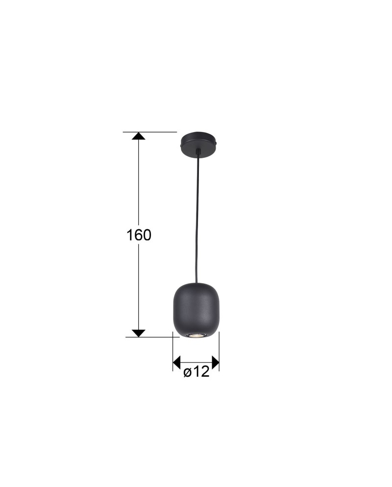 I3-NIMES- LAMPARA 1L NEGRO