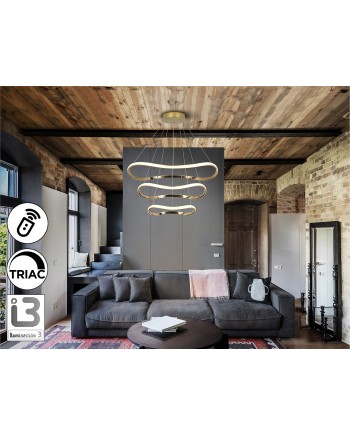 I3-NAOS-LAMPARA ORO ROSA 3 AROS D80