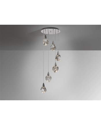 LAMPARA 6L·AQUARIA· CROMO