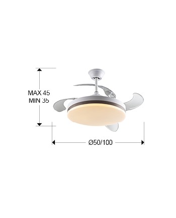 VENTO-VENTILADOR BLANCO D50/100 DIM