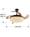 VENTO-VENTILADOR MARRON D50/100 DIMABLE