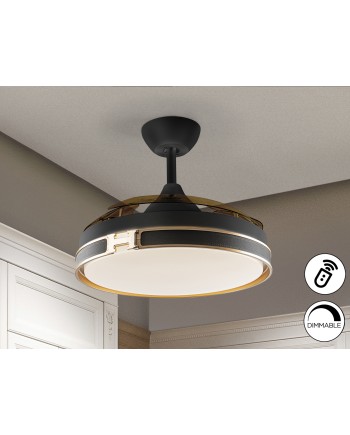 HERON-VENTILADOR NEGRO ORO DIMABLE