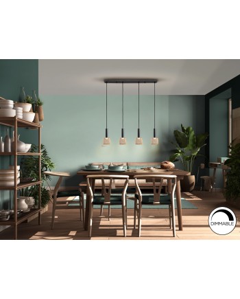 LAMPARA 4L ·SINCRO· NEGRO/ORO