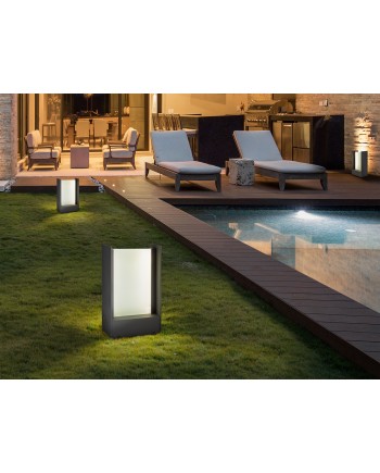MATIA- BALIZA EXTERIOR GRIS H30 IP65