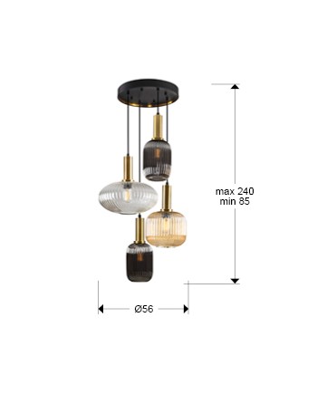 NORMA-LAMPARA 4L NEGRO-LATON