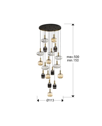 NORMA- LAMP 18L NEGRO-LATON DIM