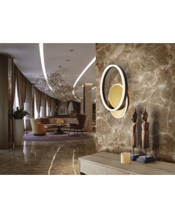 ORIEL - PLAFON/APLIQUE  ORO-NEGRO