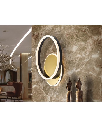 ORIEL - PLAFON/APLIQUE  ORO-NEGRO