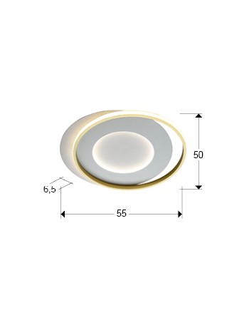 PLAFON ·LIMBOS· BLANCO/ORO