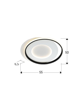 PLAFON ·LIMBOS· BLANCO/NEGRO