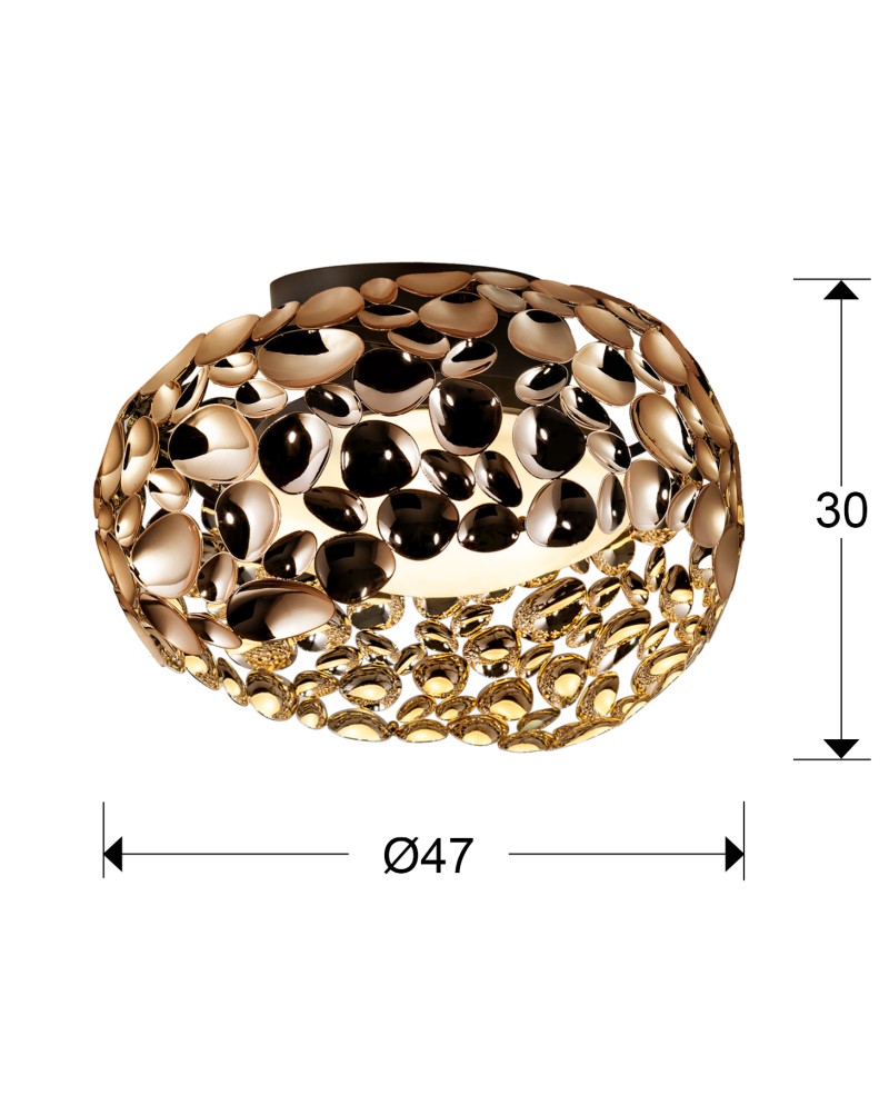 PLAFON 5L ·NARISA·Ø47 ORO ROSA