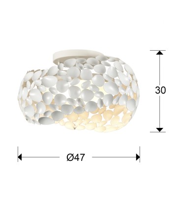 PLAFON 5L ·NARISA·Ø47 BLANCO