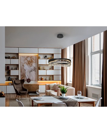 SELENE - LAMP Ø60 NEGRO-CRISTAL