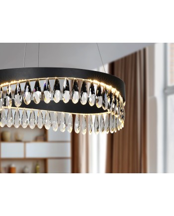 SELENE - LAMP Ø60 NEGRO-CRISTAL