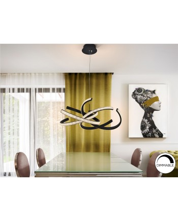 LAMPARA ·RING II· NEGRO 70Ø