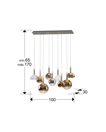 CHARLIZE- LAMPARA 9L- COLORES