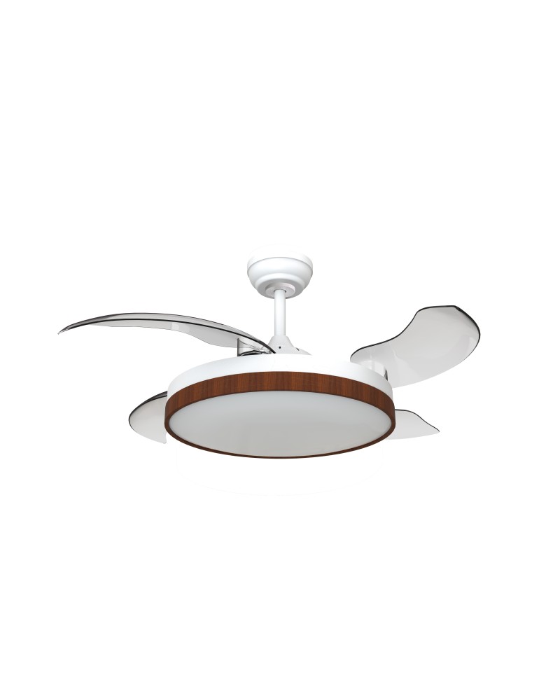 Ventilador Halo Blanco Nogal