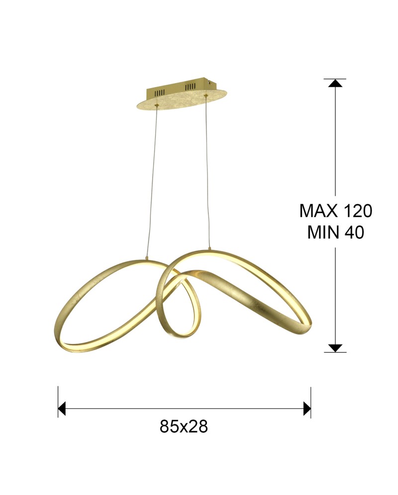 LIA -LAMPARA PAN ORO