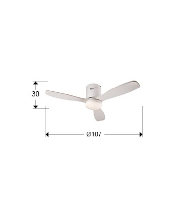 SIROCO MINI-VENTILADOR BLANCO DIM