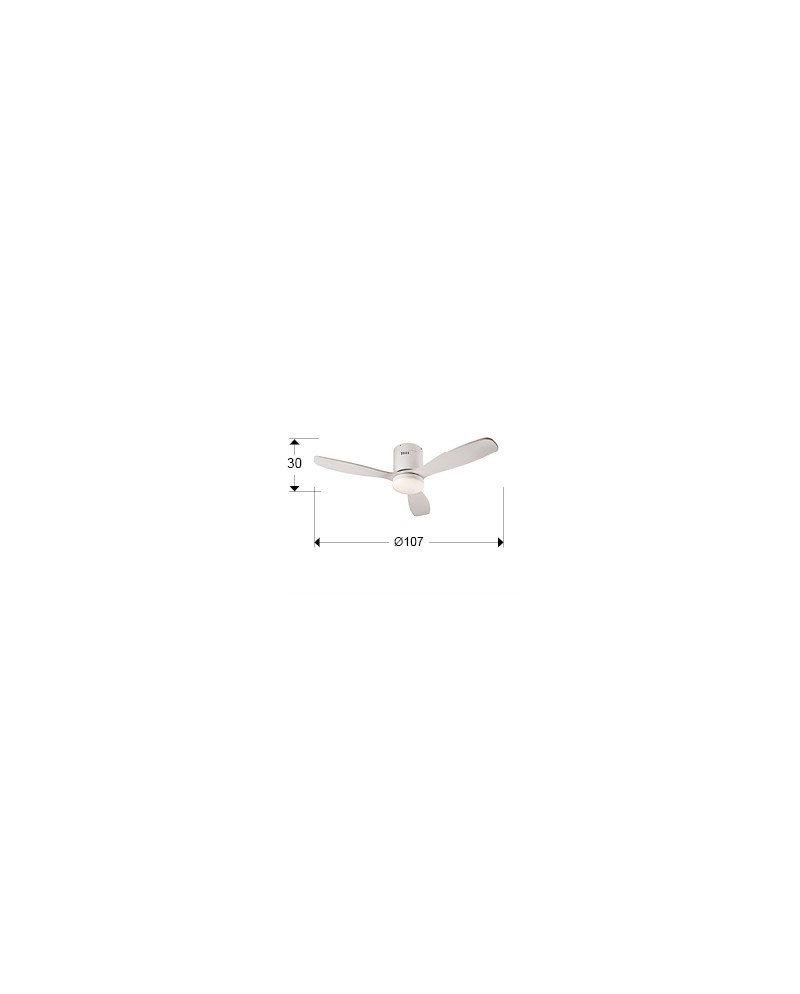 SIROCO MINI-VENTILADOR BLANCO DIM