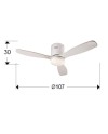 SIROCO MINI-VENTILADOR BLANCO DIM