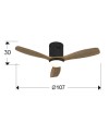 SIROCO MINI-VENTILADOR NEG/NOGAL DIM